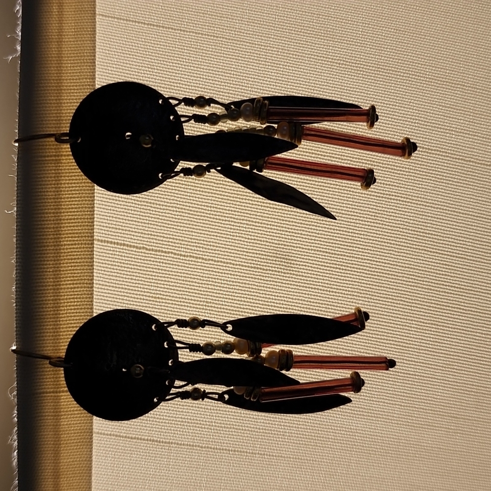 Vintage Tabra bronze drop earrings